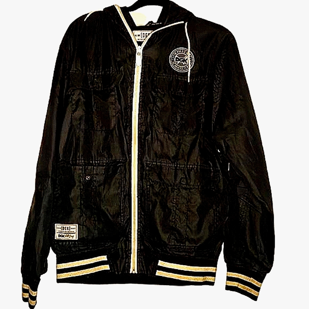 Sleek and Stylish: DGK Men's Medium Hooded Bomber Jacket